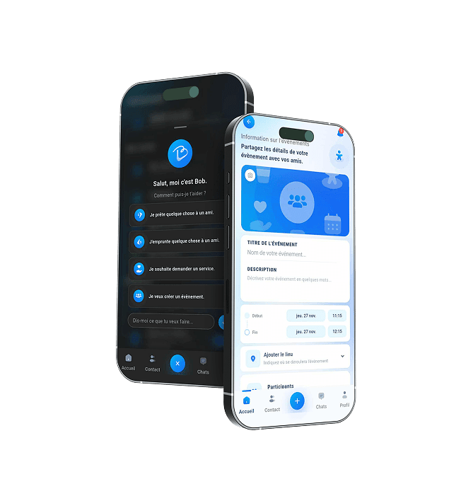 Aperçu mobile d'un événement privé
